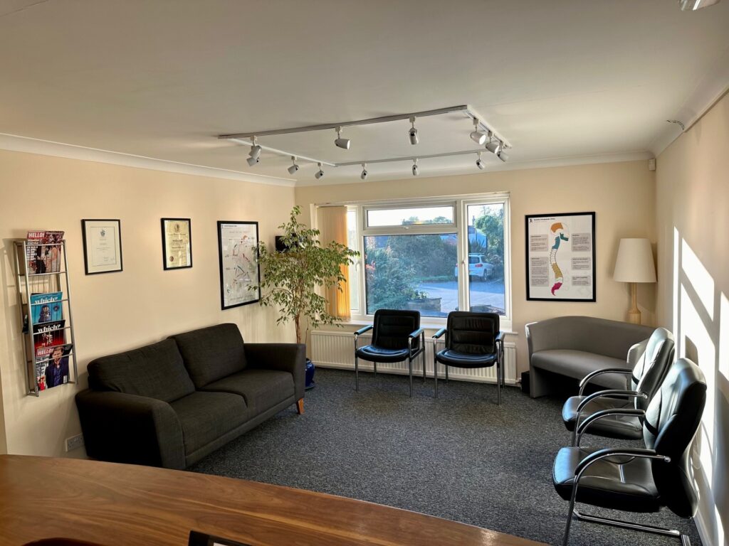 Chiropractor York, Acomb Chiropractic clinic, waiting room
